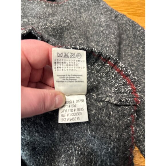 Eddie Bauer Gray Crewneck Knit Wool Blend Sweater With Red Trim Men's Size XXL - Picture 11 of 12